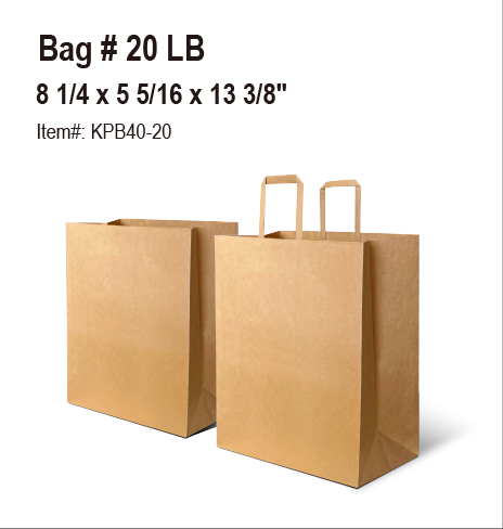 Food Service & Packaging > Grocery Bags-Kraft