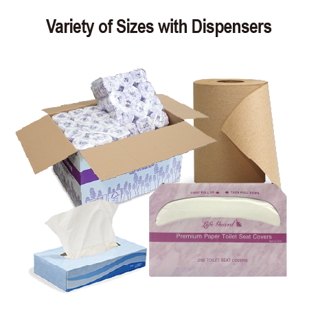 Tissues, Towels, <br>& Seat Covers