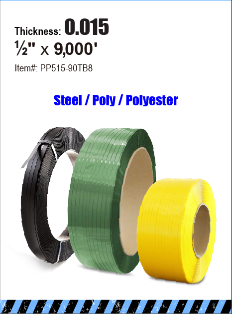 Shipping Supplies > Strapping > Strapping - Steel / Poly / Polyester