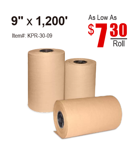 50 lb Kraft Paper Roll Skid Lot - 48 x 720