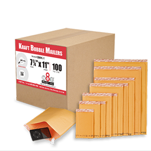 Shipping Supplies > Mailers > Kraft Bubble Mailers - Self-Seal