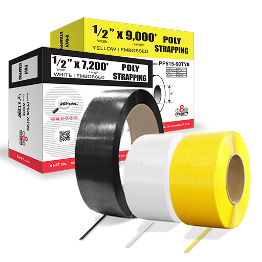 Warehouse Supplies & Equipment ></picture> Strapping > Poly Strapping-Embossed Surface