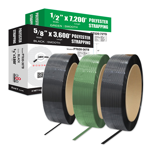 Warehouse Supplies & Equipment > Strapping > Polyester Strapping - Smooth Surface