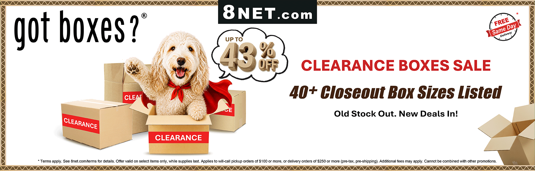 https://www.8net.com/clearance/warehouse-equipment-supplies/corrugated-boxes.html