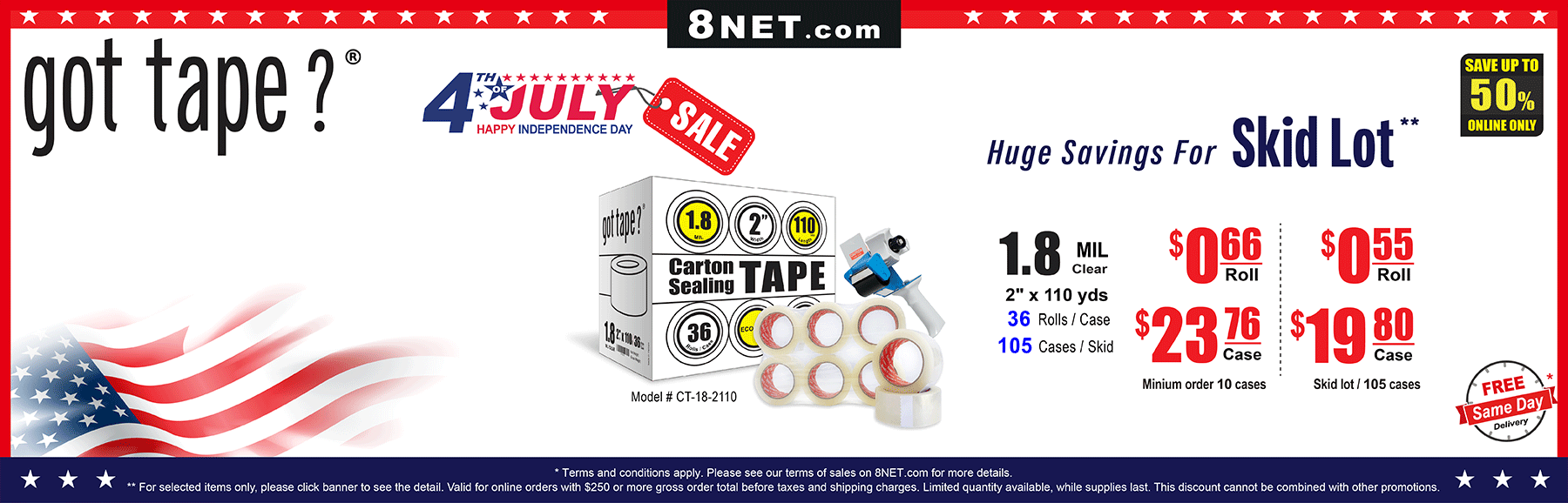 https://www.8net.com/shipping-supply/tape/industrial.html