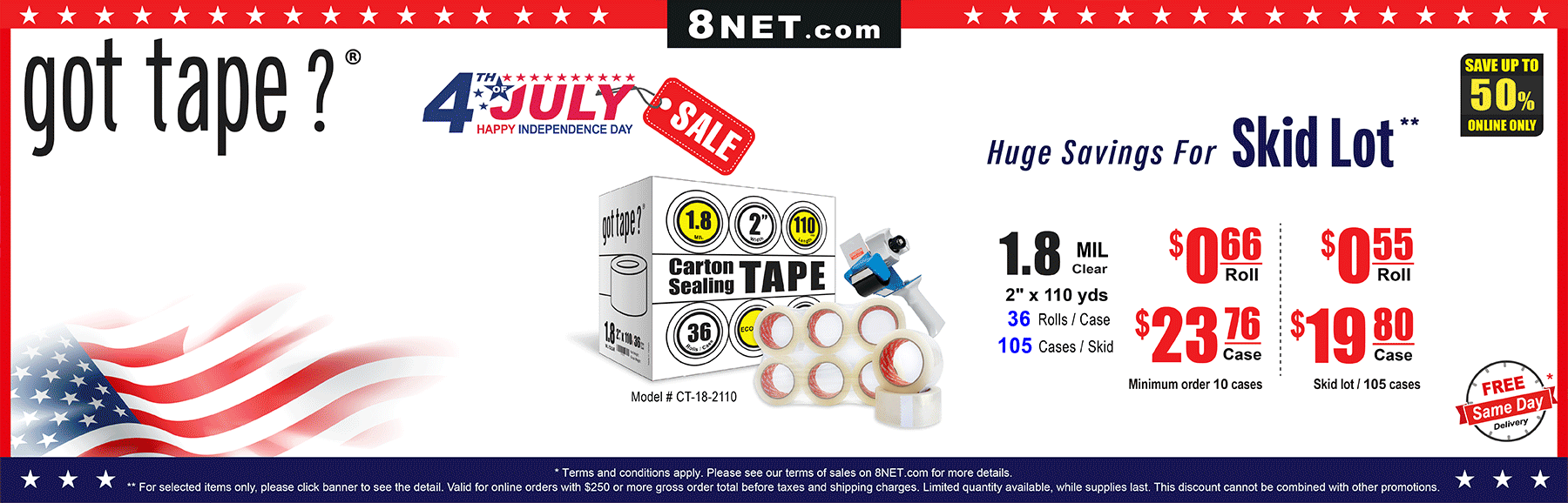 https://www.8net.com/shipping-supply/tape/industrial.html