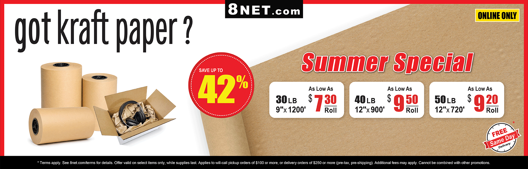 https://www.8net.com/shipping-supply/paper.html